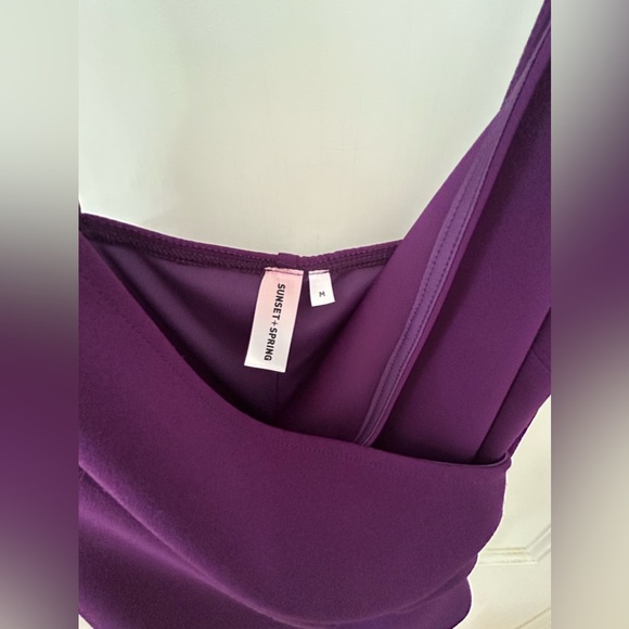 Bloomingdale’s Purple Cocktail Dress Sz M - Picture 3 of 3
